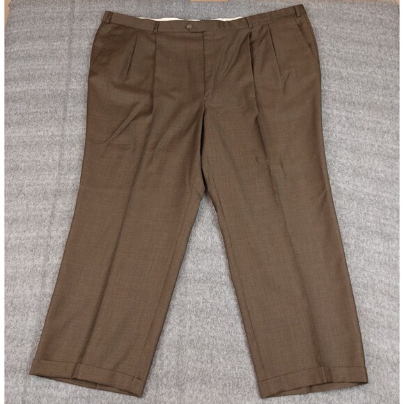 Lauren Ralph Lauren 2 Piece Suit Mens 52R Pants 50x28.5 Wool Cashmere Brown - Picture 10 of 12